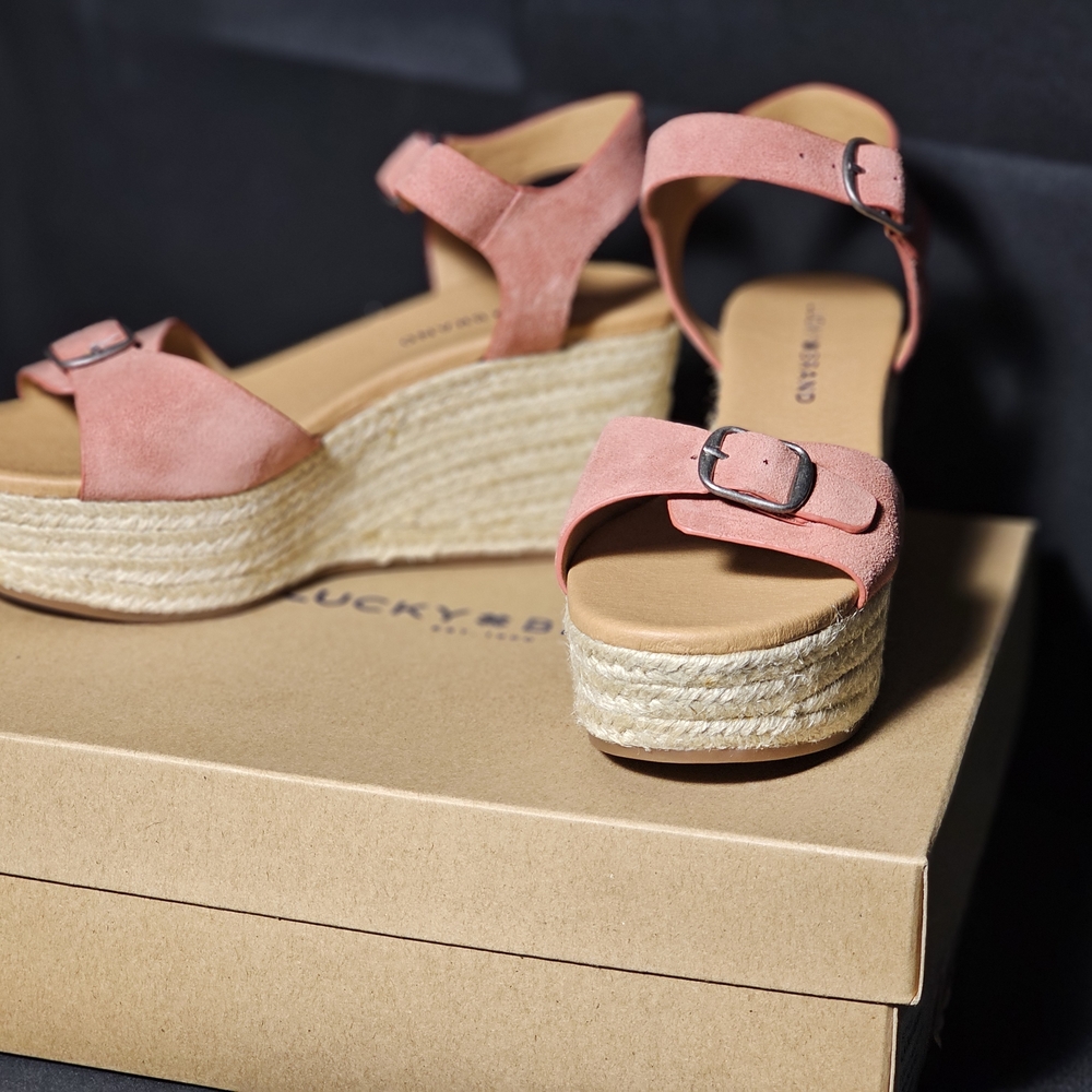 Lucky Brand Coral Espadrille Wedges